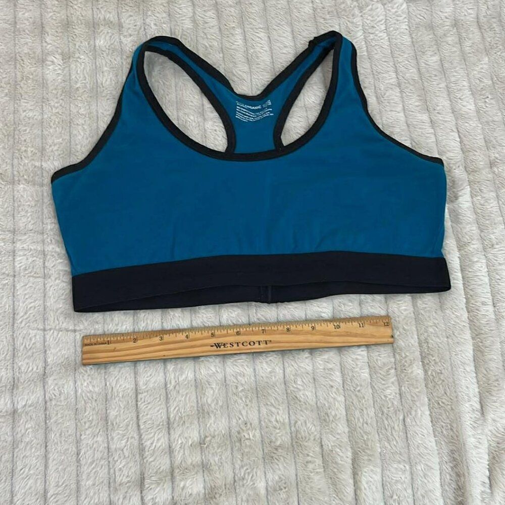 Turquoise Blue Pact Organic Raceback Single-Layer Sports Bra